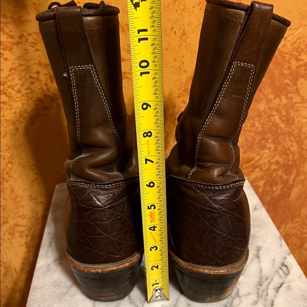 Chippewa Dark Brown Lace-Up Leather Work Boots - Picture 9 of 16